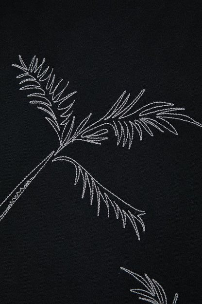 Maison Labiche | Fossard Palm Skirt In Carbon Washed