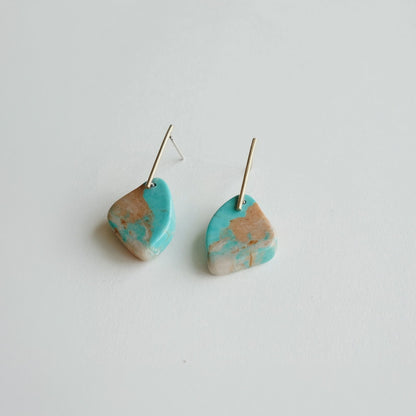 Sarah Safavi Jewelry - Turquoise Stick and Slab Earrings
