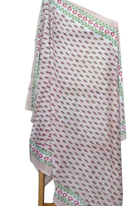 The Fox and The Mermaid - Block Printed Cotton Sarong