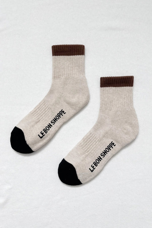 Le Bon Shoppe Color Block Girlfriend Socks - Black Coffee