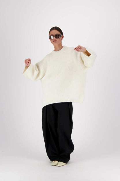 Mr Mittens - Arlo Oversized Jumper in White