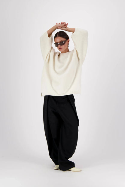 Mr Mittens - Arlo Oversized Jumper in White