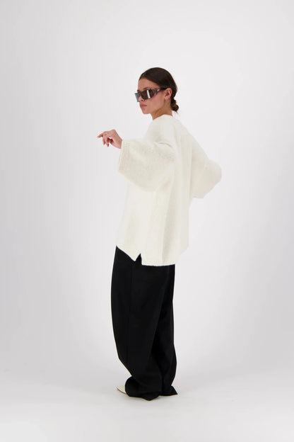 Mr Mittens - Arlo Oversized Jumper in White