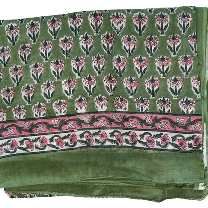 The Fox and The Mermaid - Block Printed Cotton Sarong