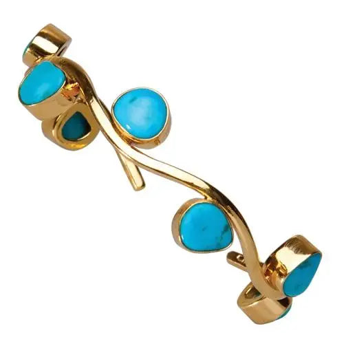 Charles Albert Sleeping Beauty Turquoise Wave Cuff