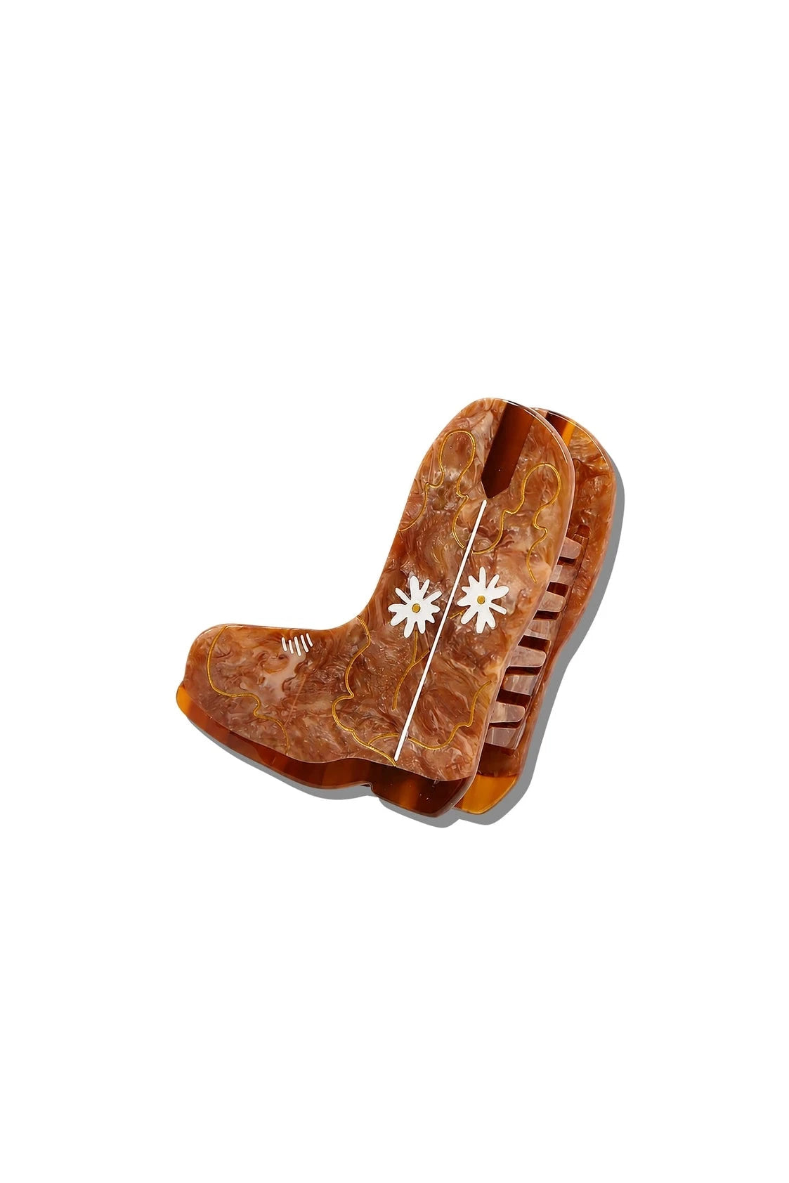 Solar Eclipse | Hand Painted Cowboy Boot Claw Hair Clip