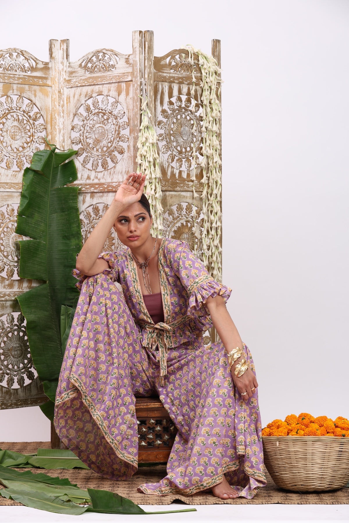 The Fox and The Mermaid - Block Printed Palazzo Pants