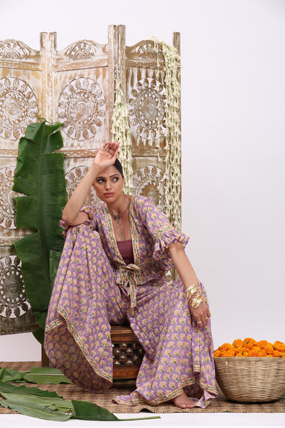 The Fox and The Mermaid - Block Printed Palazzo Pants