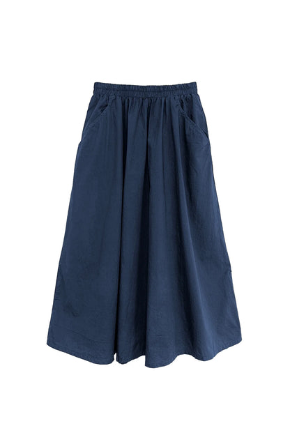 Curator Fawn Skirt Poplin in Indigo