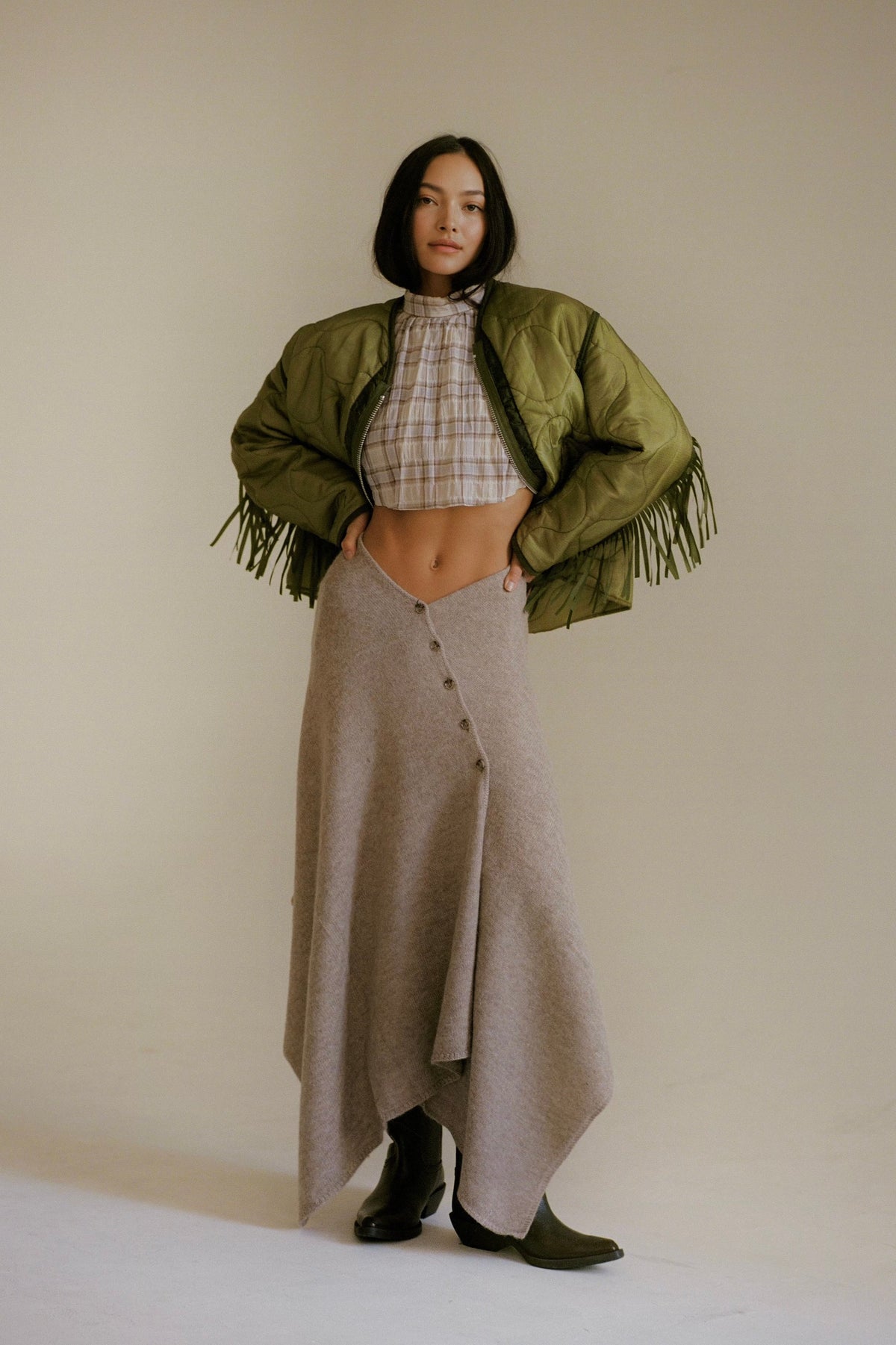 Sloppy Seconds - Military Liner Fringe in Green