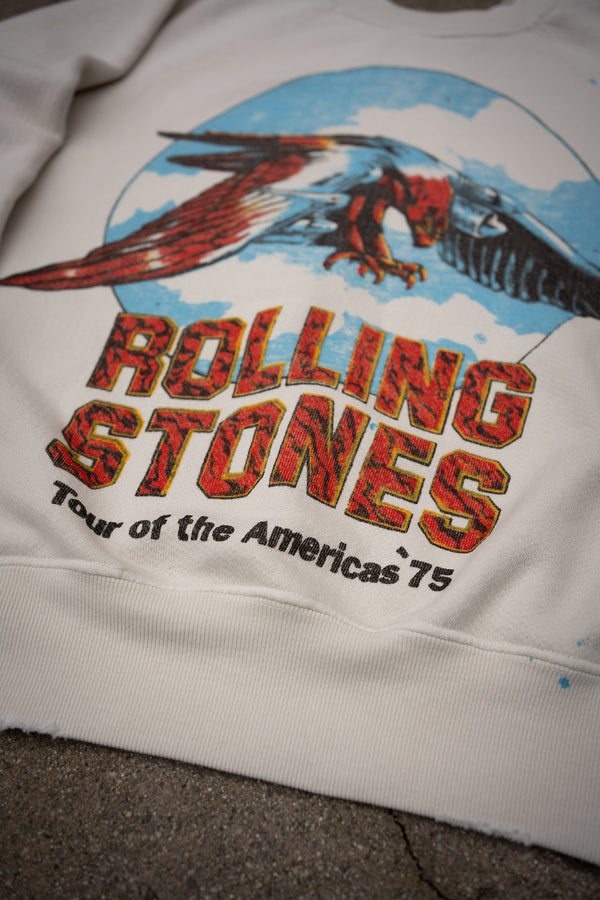 MadeWorn Rolling Stones Shrunken Sweatshirt - Tan