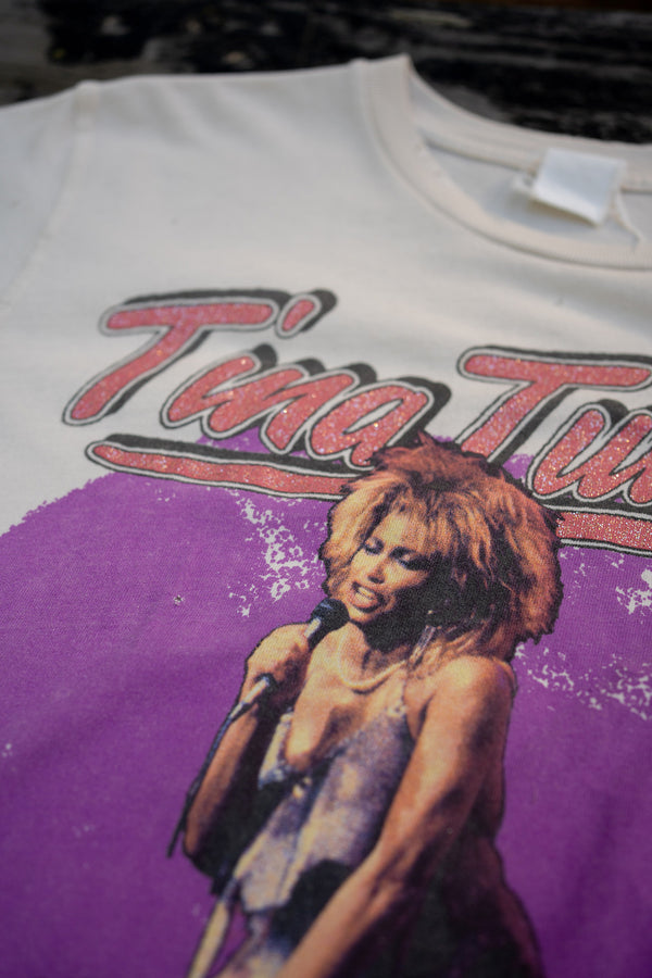 MadeWorn Tina Turner Mens Crew Tee - Tan