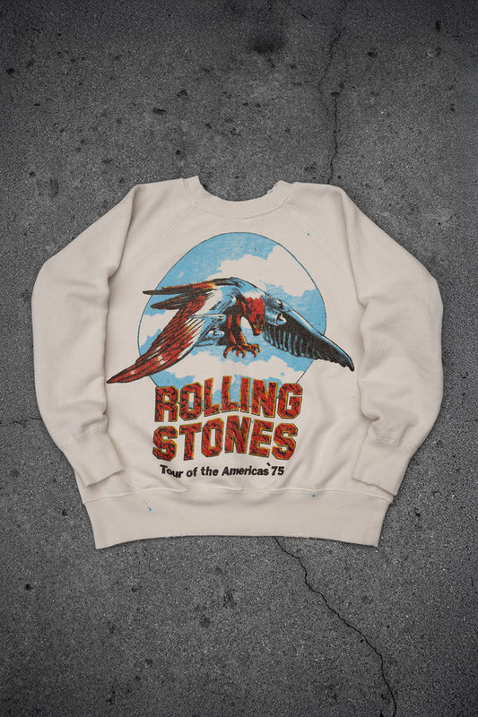 MadeWorn Rolling Stones Shrunken Sweatshirt - Tan