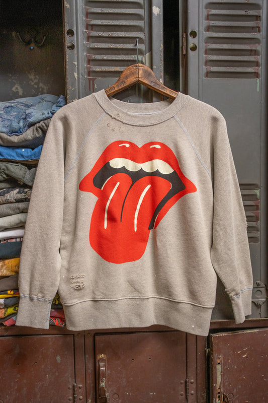 MadeWorn The Rolling Stones Shrunken Sweatshirt - Heather Gray