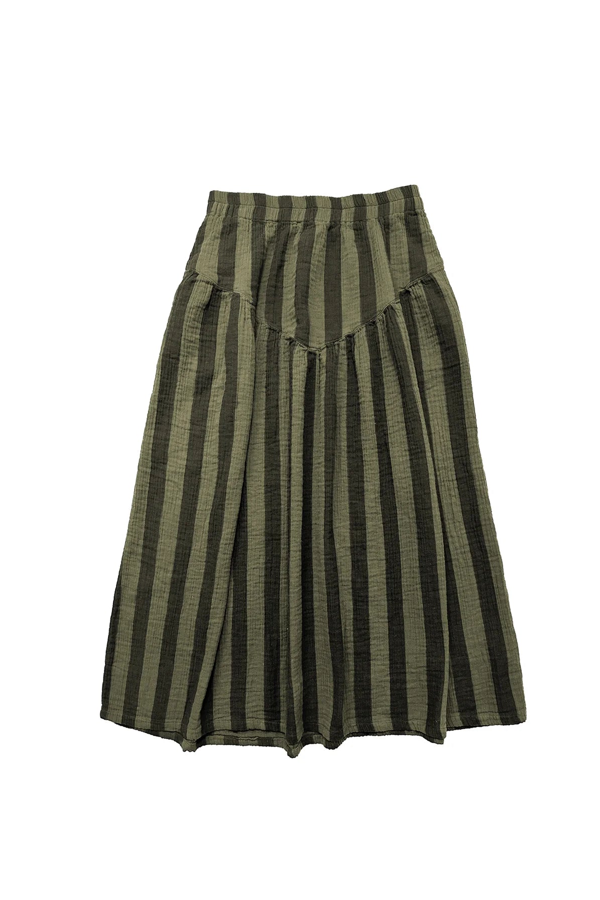 Curator Jessie Stripe Skirt in Mud/Black