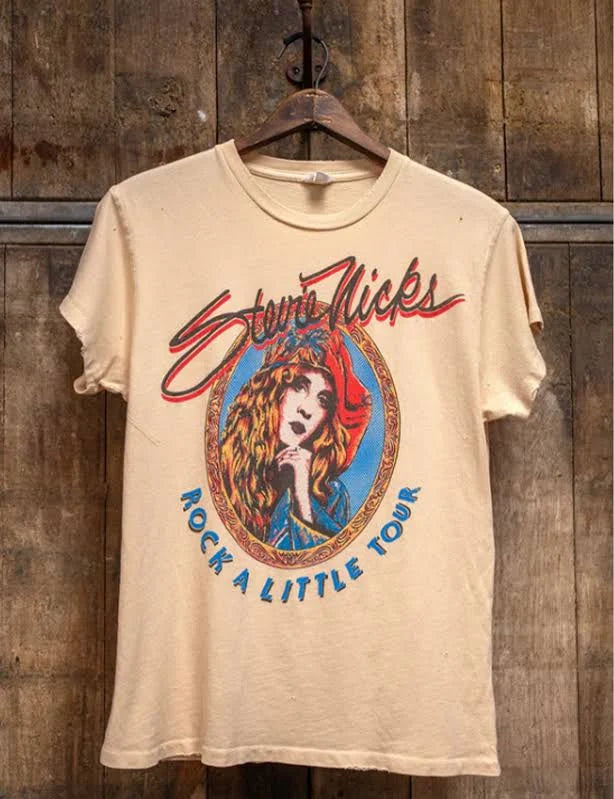 MadeWorn Stevie Nicks Crop Tee - Sun Bleach