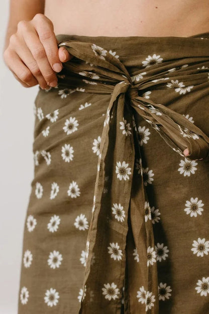 Sunshine Tienda - Olive Bandana Tie Sarong