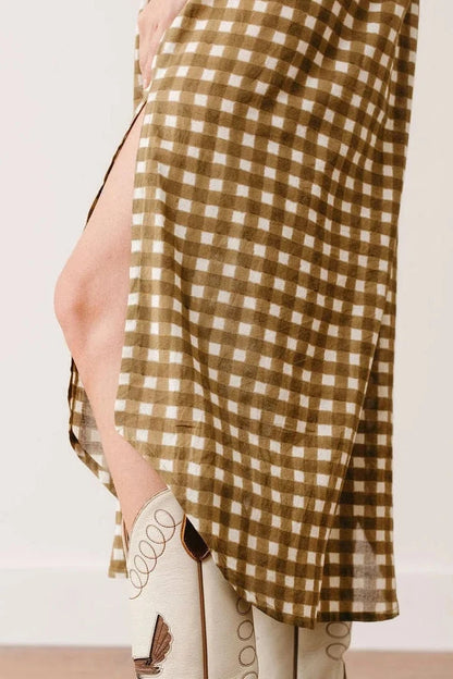 Sunshine Tienda - Painted Gingham Hadley Dress