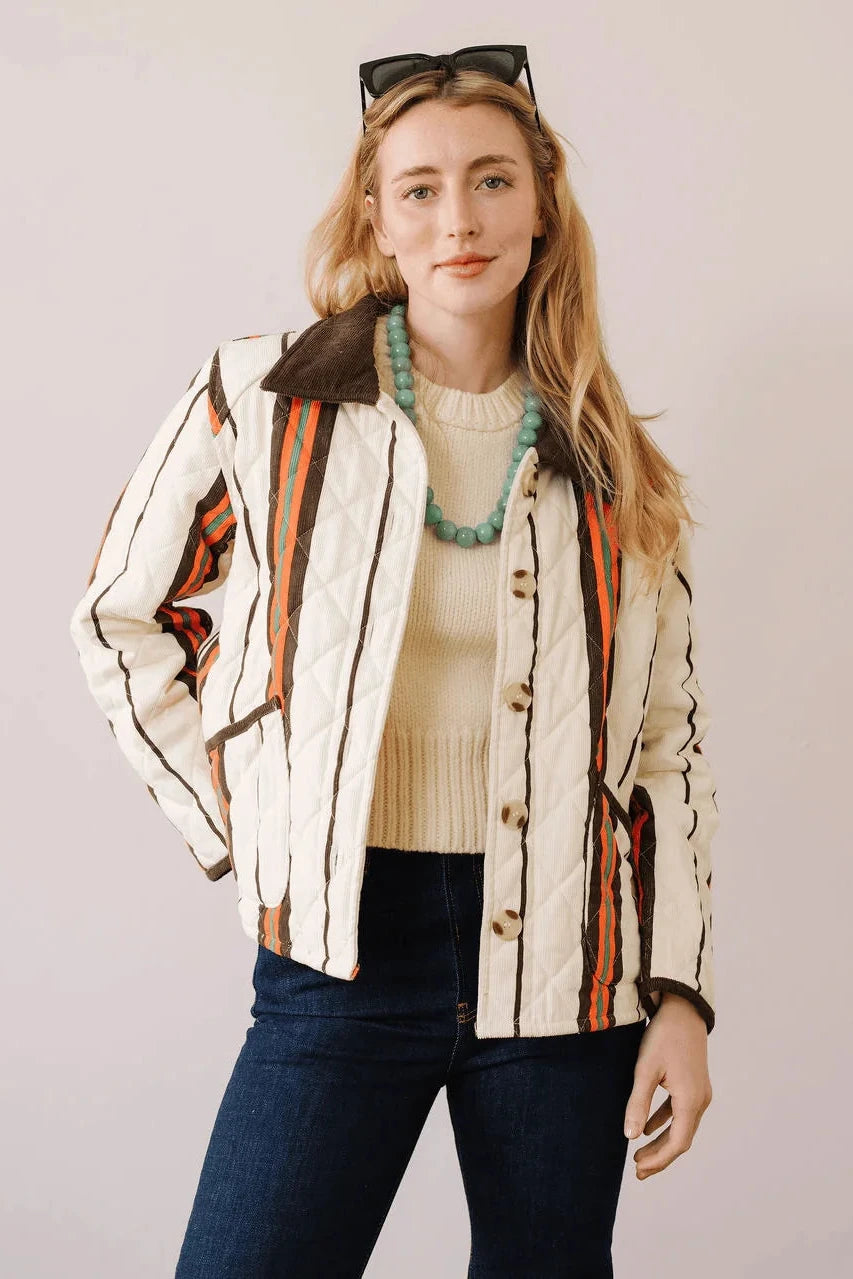Sunshine Tienda - Vintage Stripe Barn Jacket