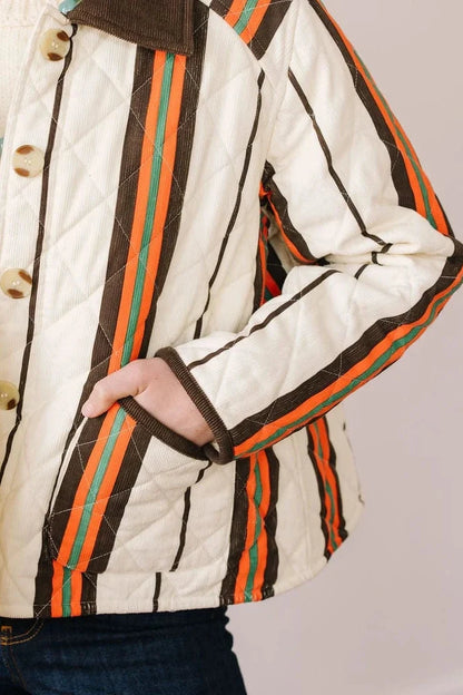 Sunshine Tienda - Vintage Stripe Barn Jacket