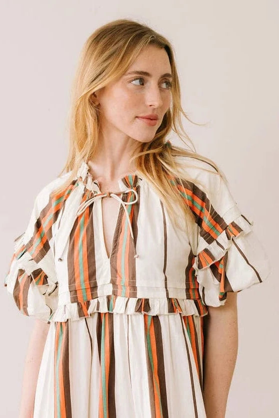 Sunshine Tienda - Vintage Stripe Charlotte Dress