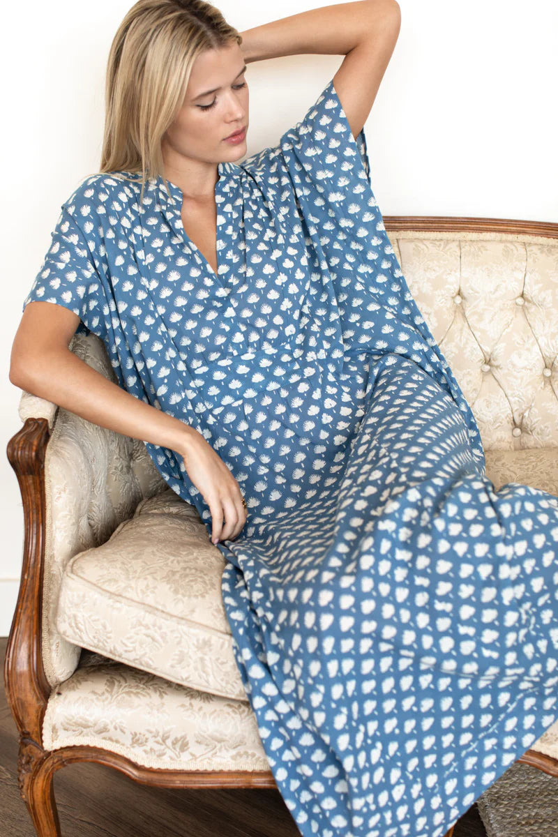 Emerson Fry Caftan - Cleo Azure Organic