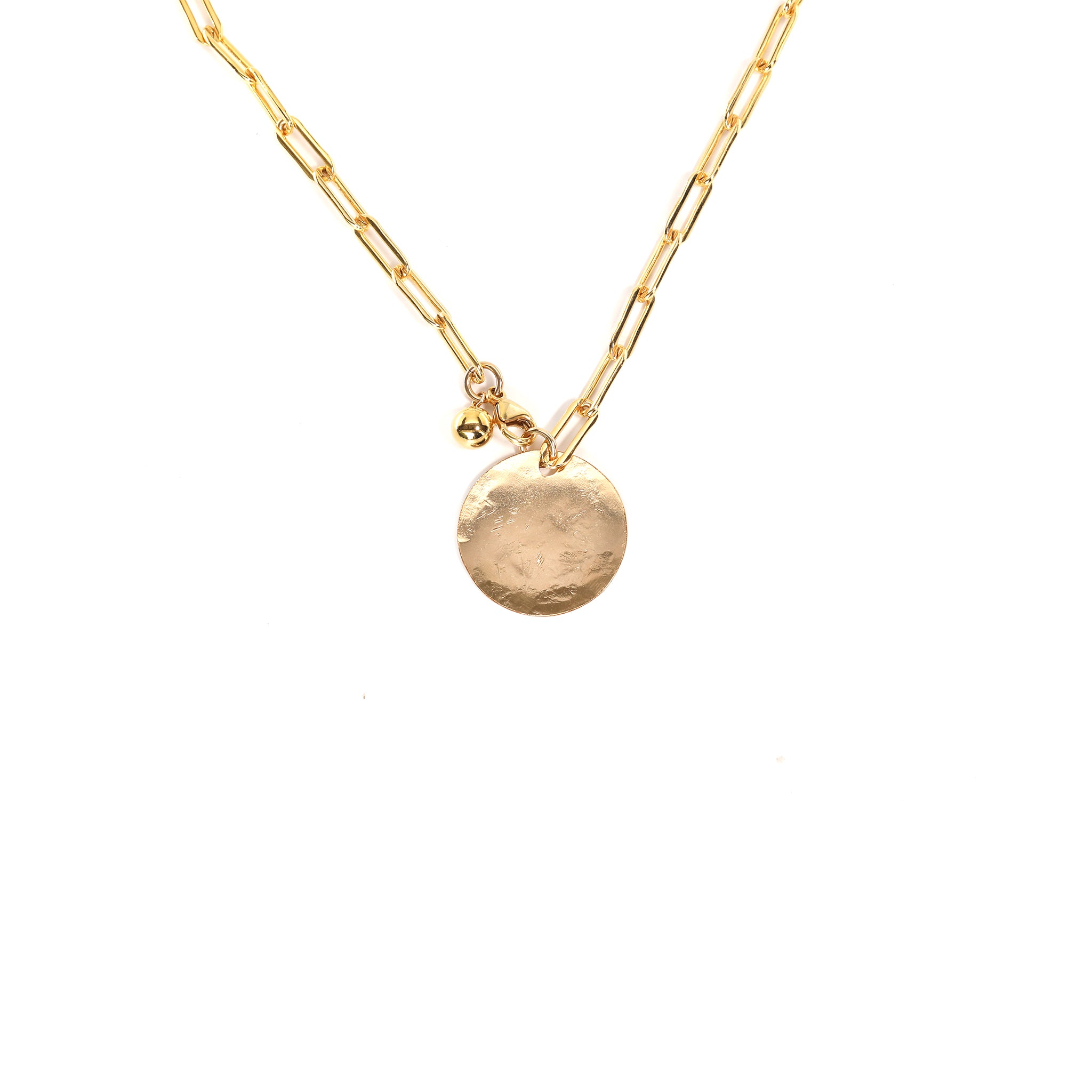 Gold Disk Necklace