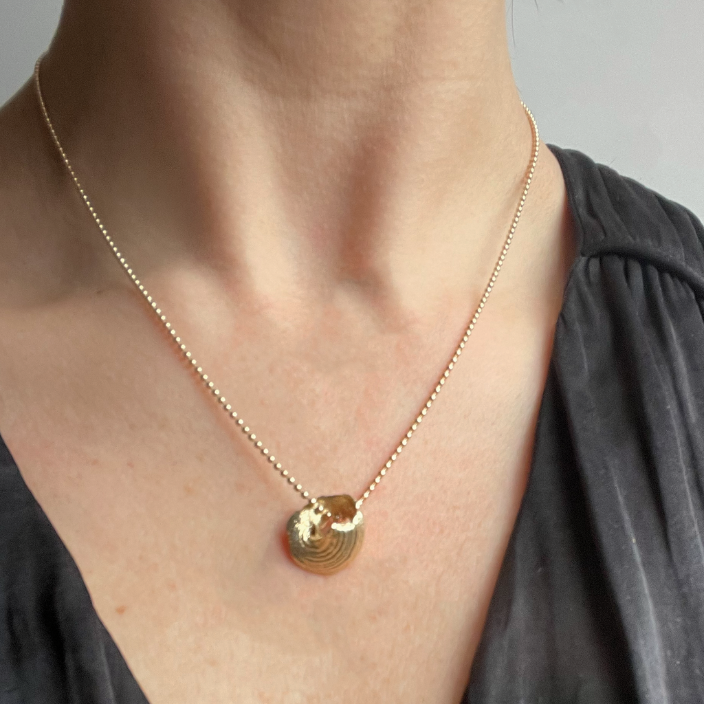14K Charm- Conch Fragment