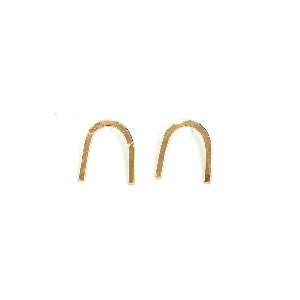 Gold Arc Earrings