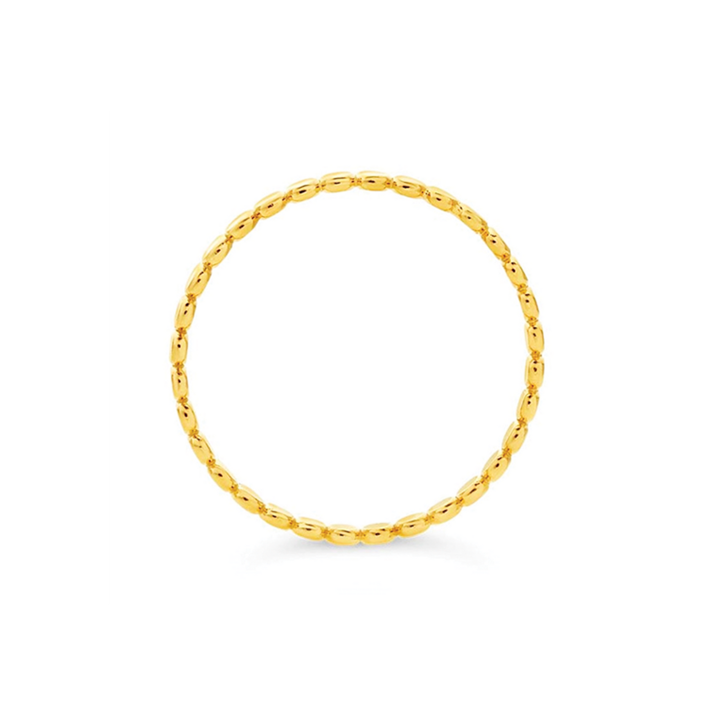 Flat Beaded Stackable Ring