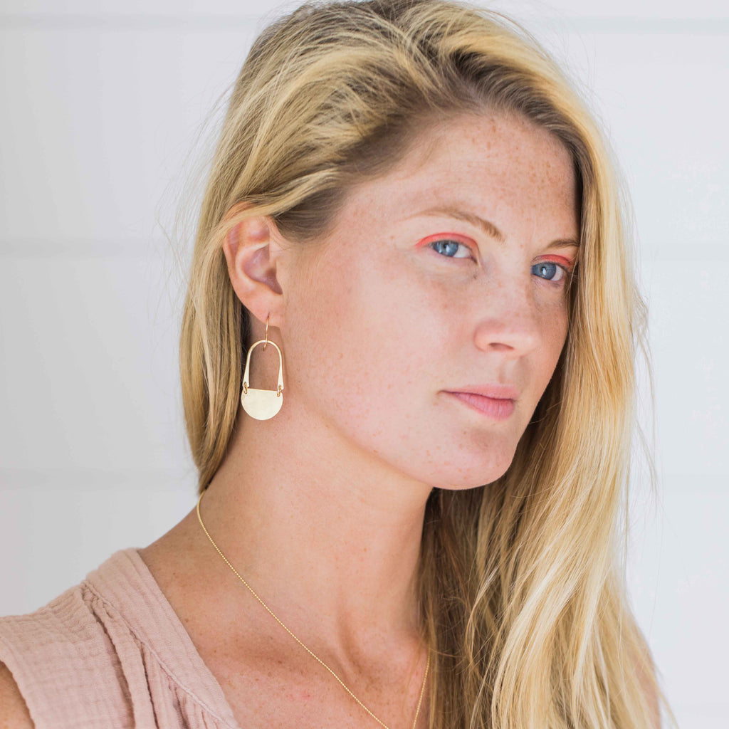 Gold Basket Earrings