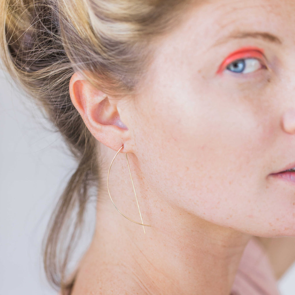Slider Side Arc Earrings