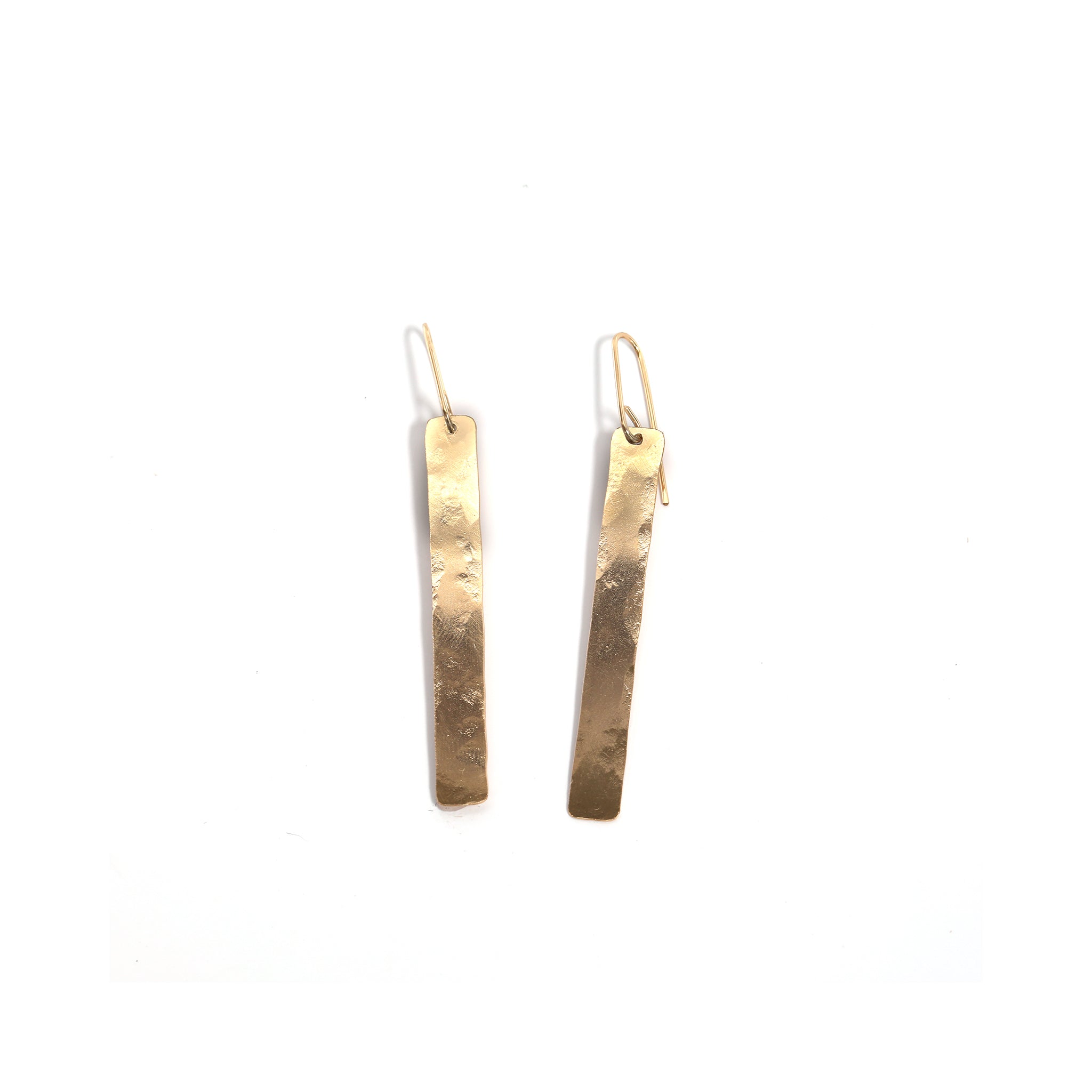 Industrial Gold Bar Earrings