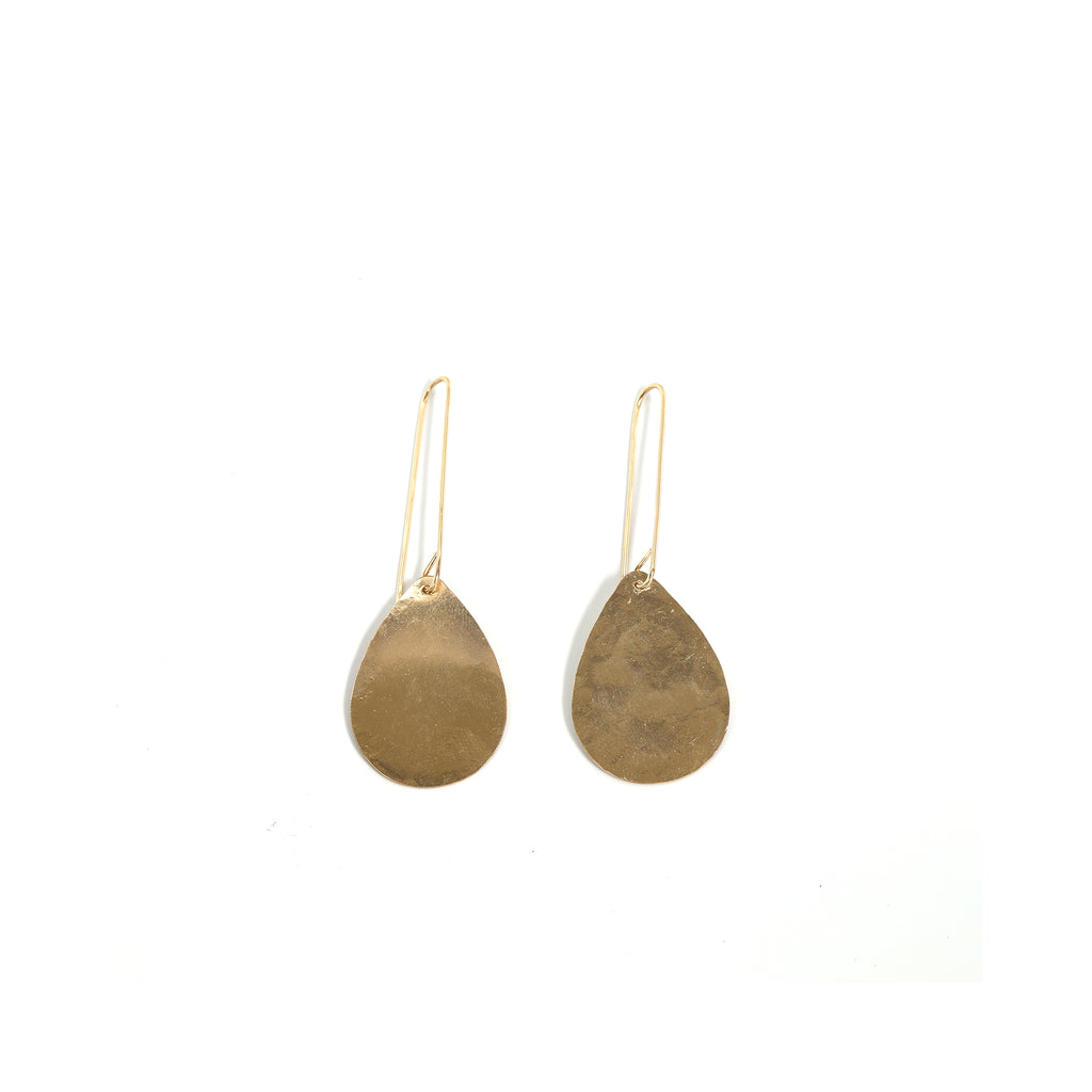 Gold Pear Drop Slider Earrings