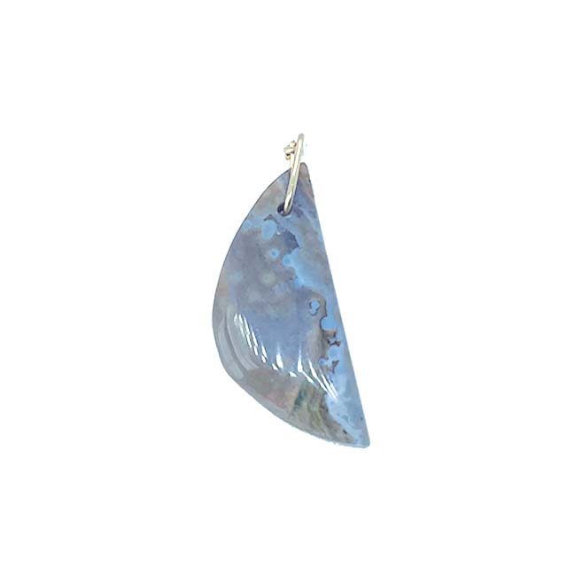 Gemstone Half Circle Pendant