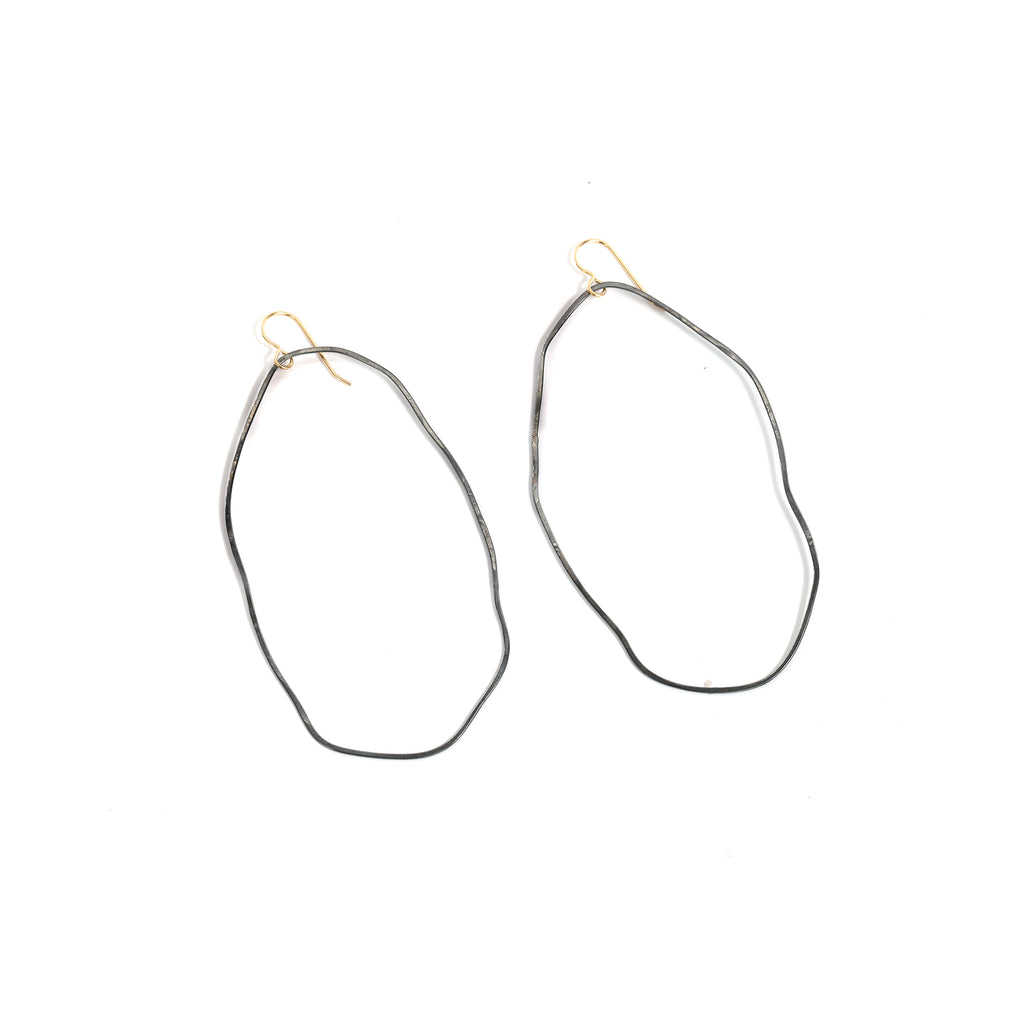 Ink Blot Earrings Mixed Metal