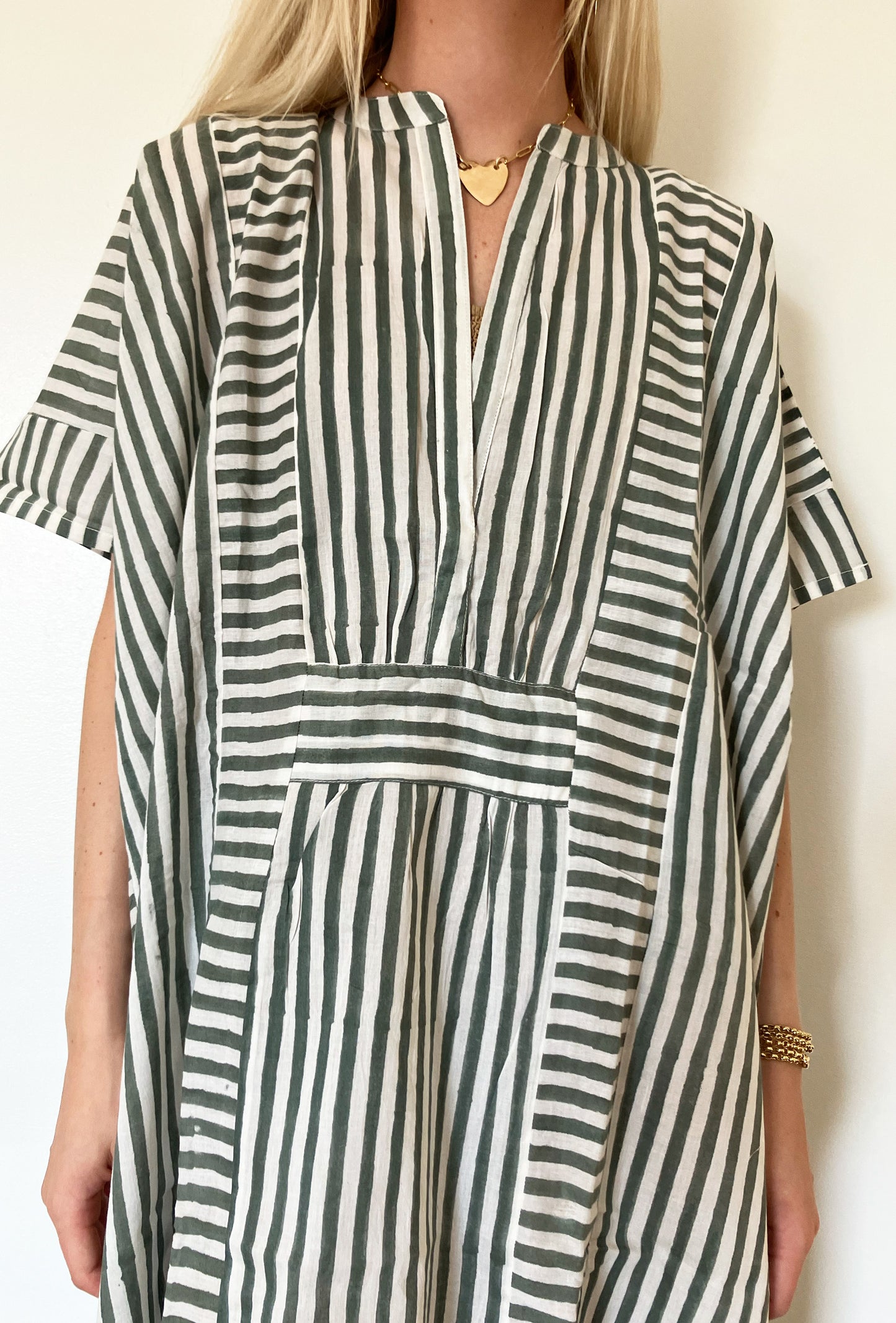 Emerson Fry Emerson Short Caftan- Moss Stripe