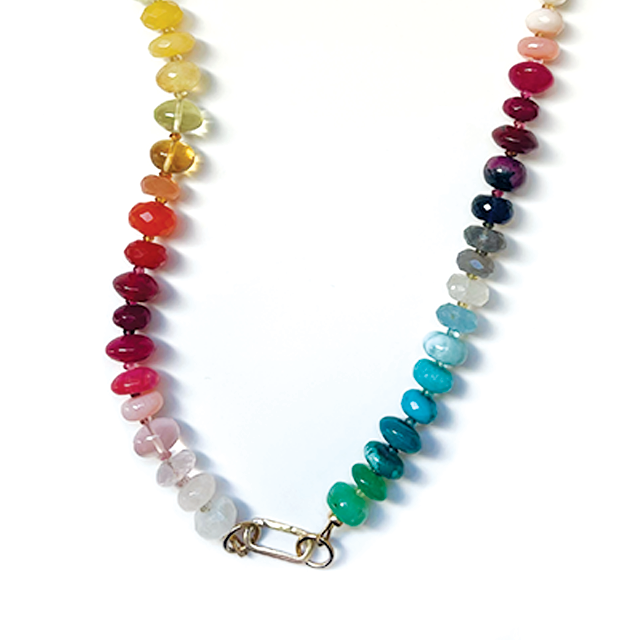 Multi-Gem Rainbow Necklace - Moondance Jewelry Gallery