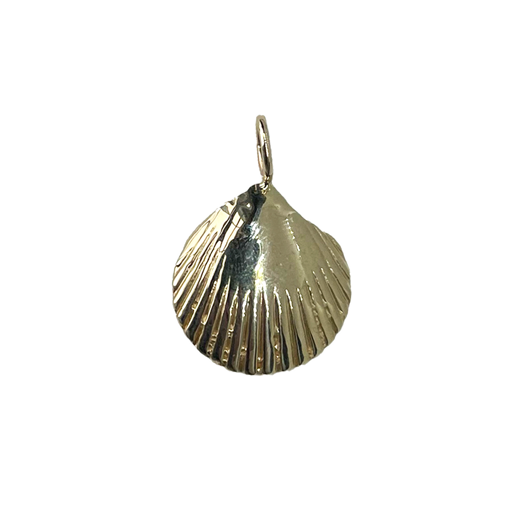 14K Charm- Scalloped Shell