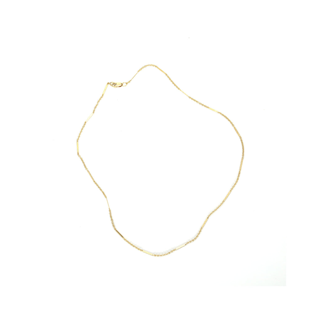 Bar + Cable Chain Necklace