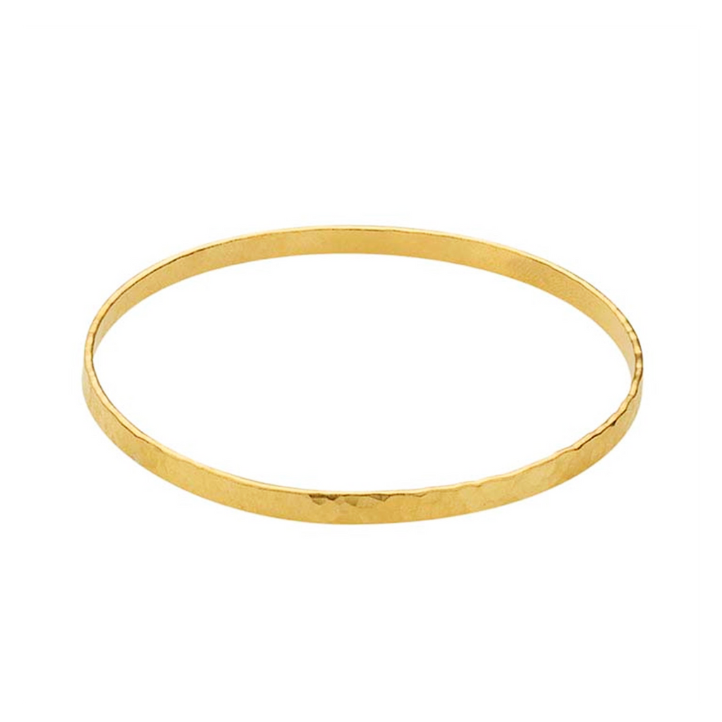 Thick Hammered Bangle