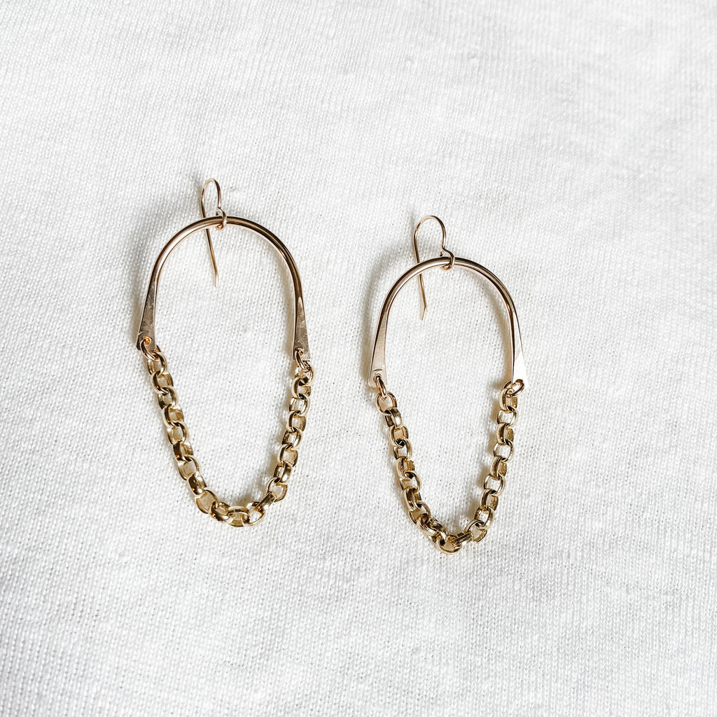 Arc and chain Earrings