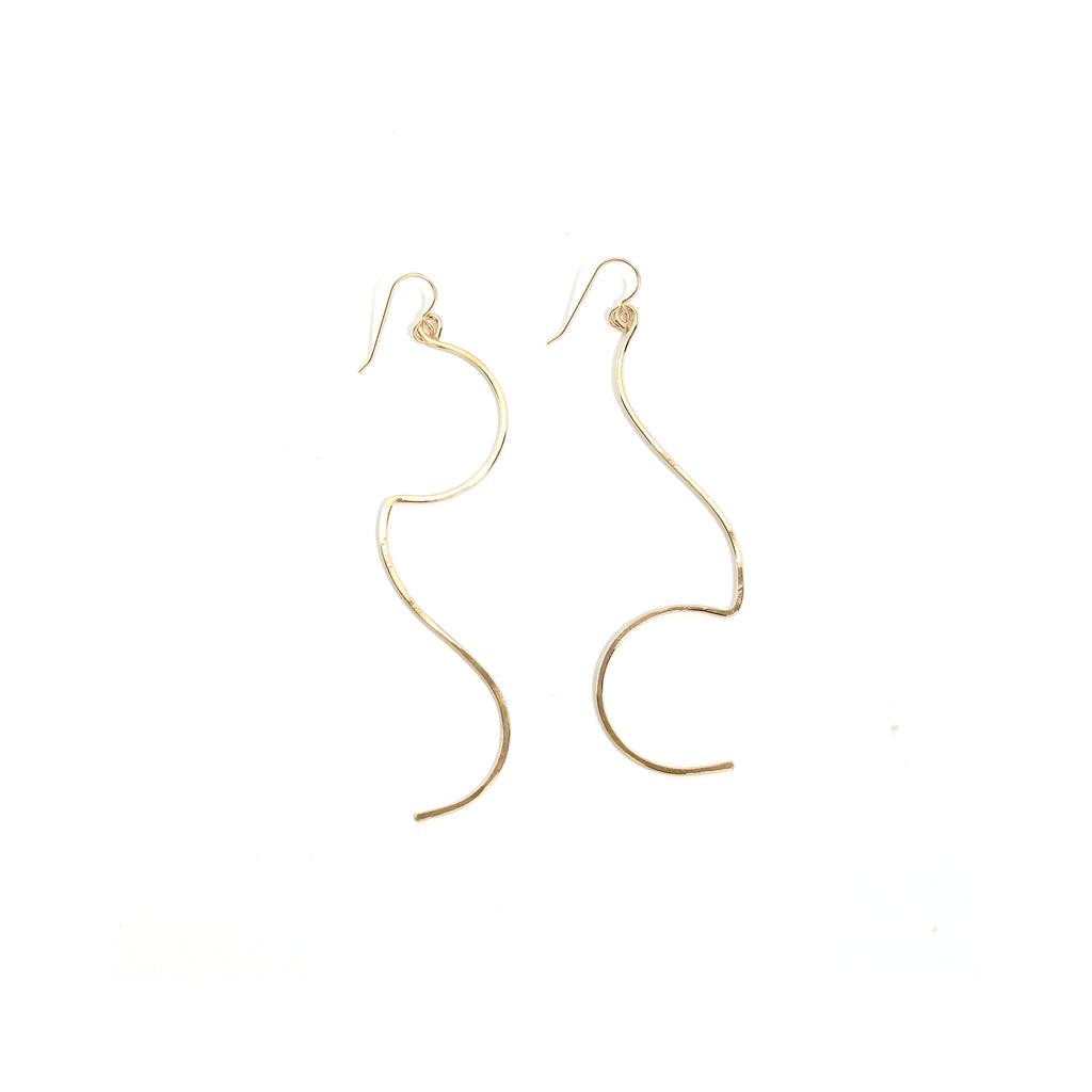 lady slider earrings gold